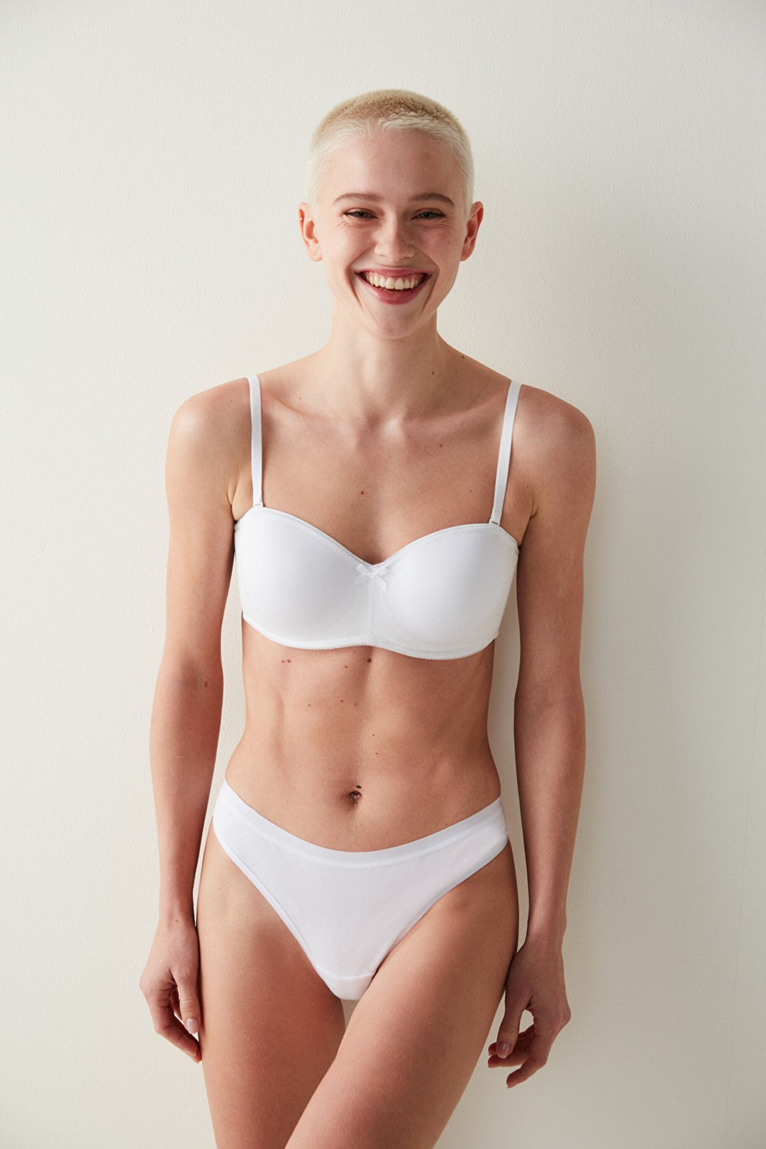 White Underwire Non-Padded Lotus Bra