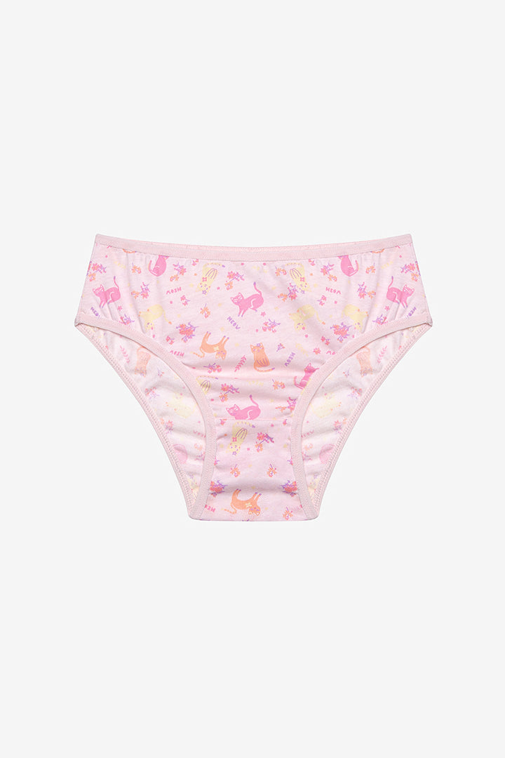 Girl Cute Meow 3-Pack Multicolored Slip Panties