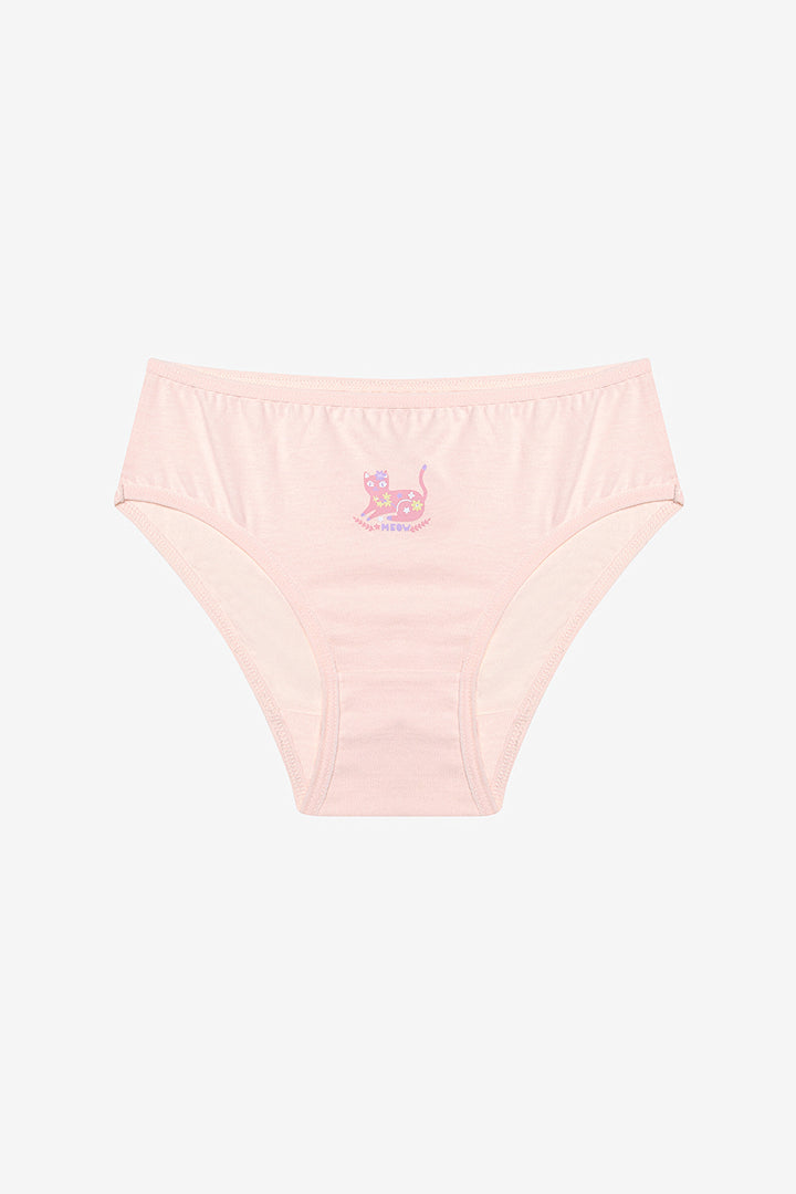 Girl Cute Meow 3-Pack Multicolored Slip Panties