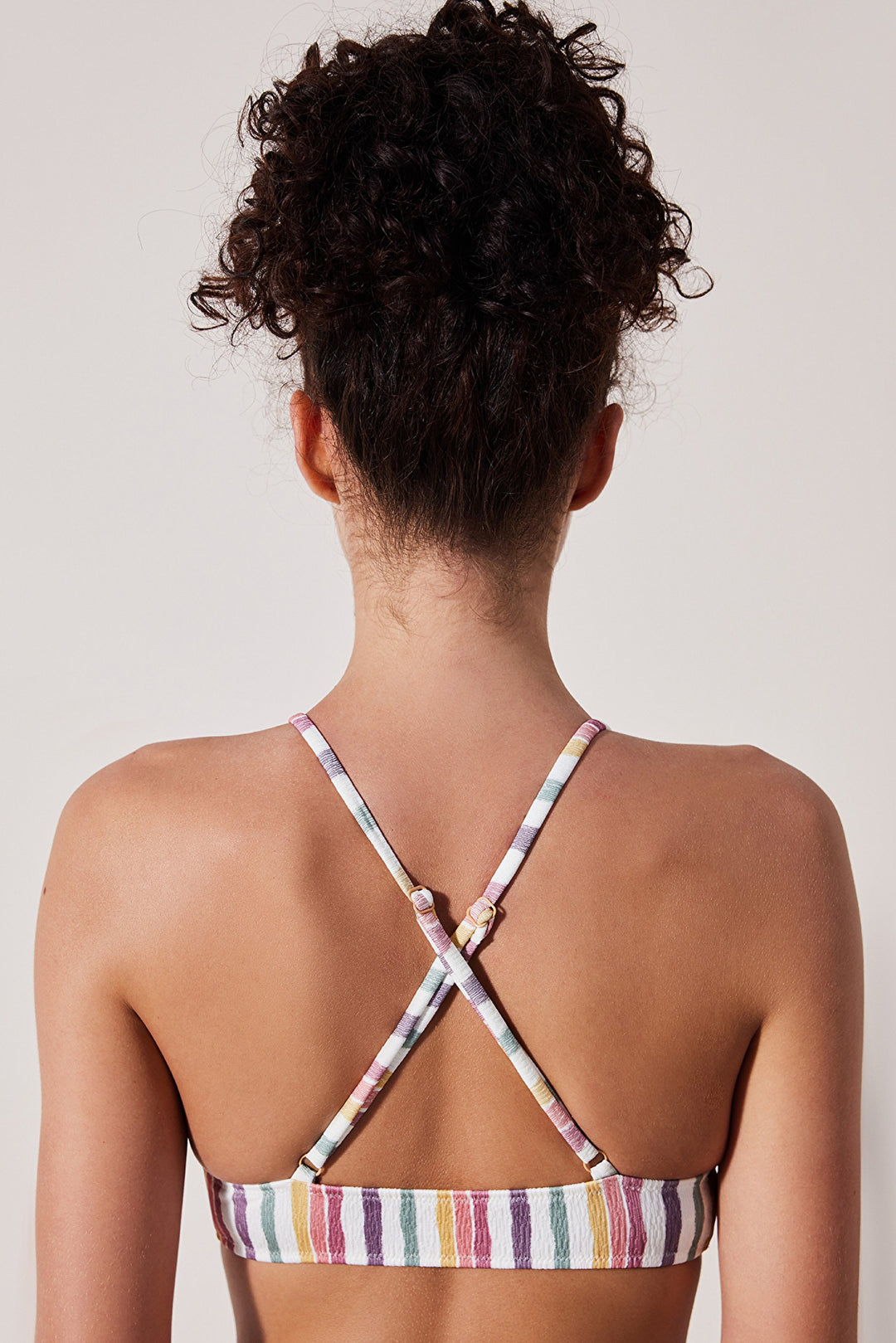 Kofi Bralette Textured Multi Color Bikini Top