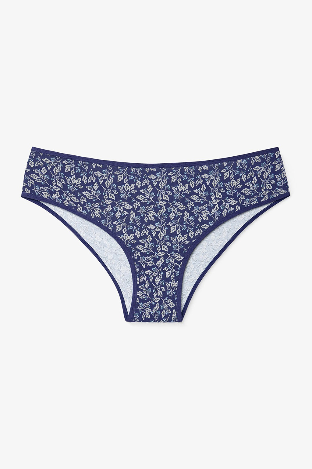 Oceanna 3-Pack Leaf Patterned Cotton Low Waist Briefs