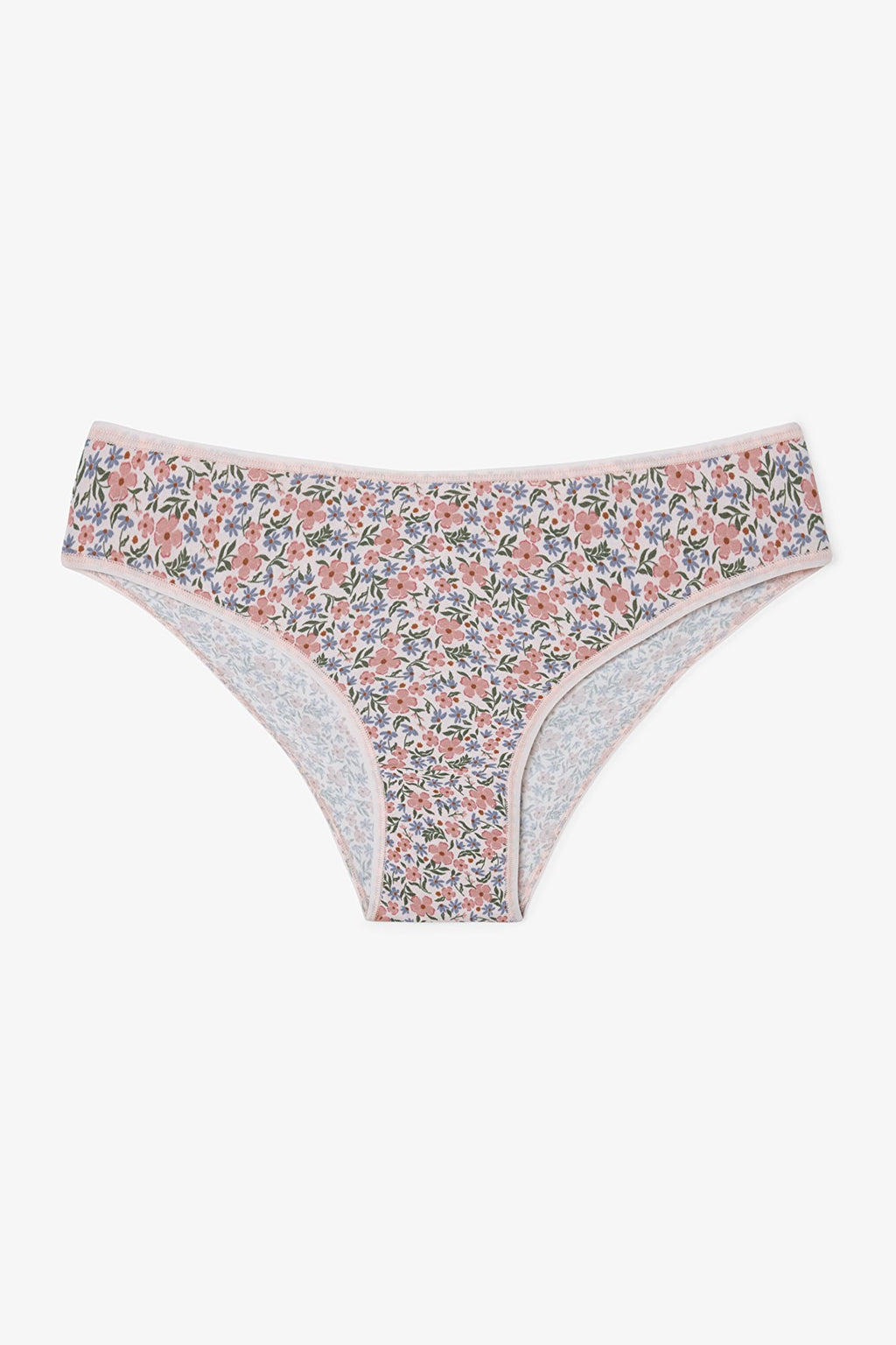 Cute Flower Floral Patterned Low Waist 3-Pack Slip Panties