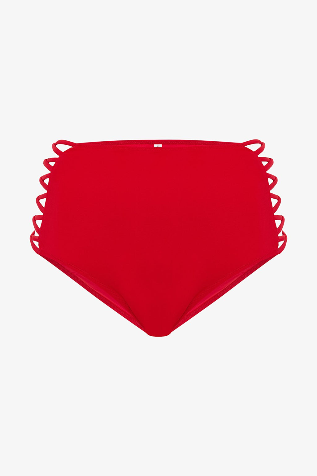 Red High Fashion High Waist Bikini Bottom