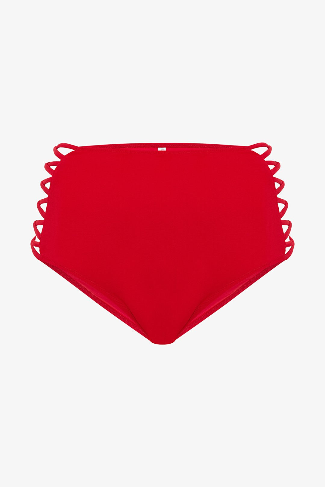 Red High Fashion High Waist Bikini Bottom