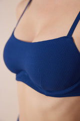 Romina Bra Textured Indigo Bikini Top