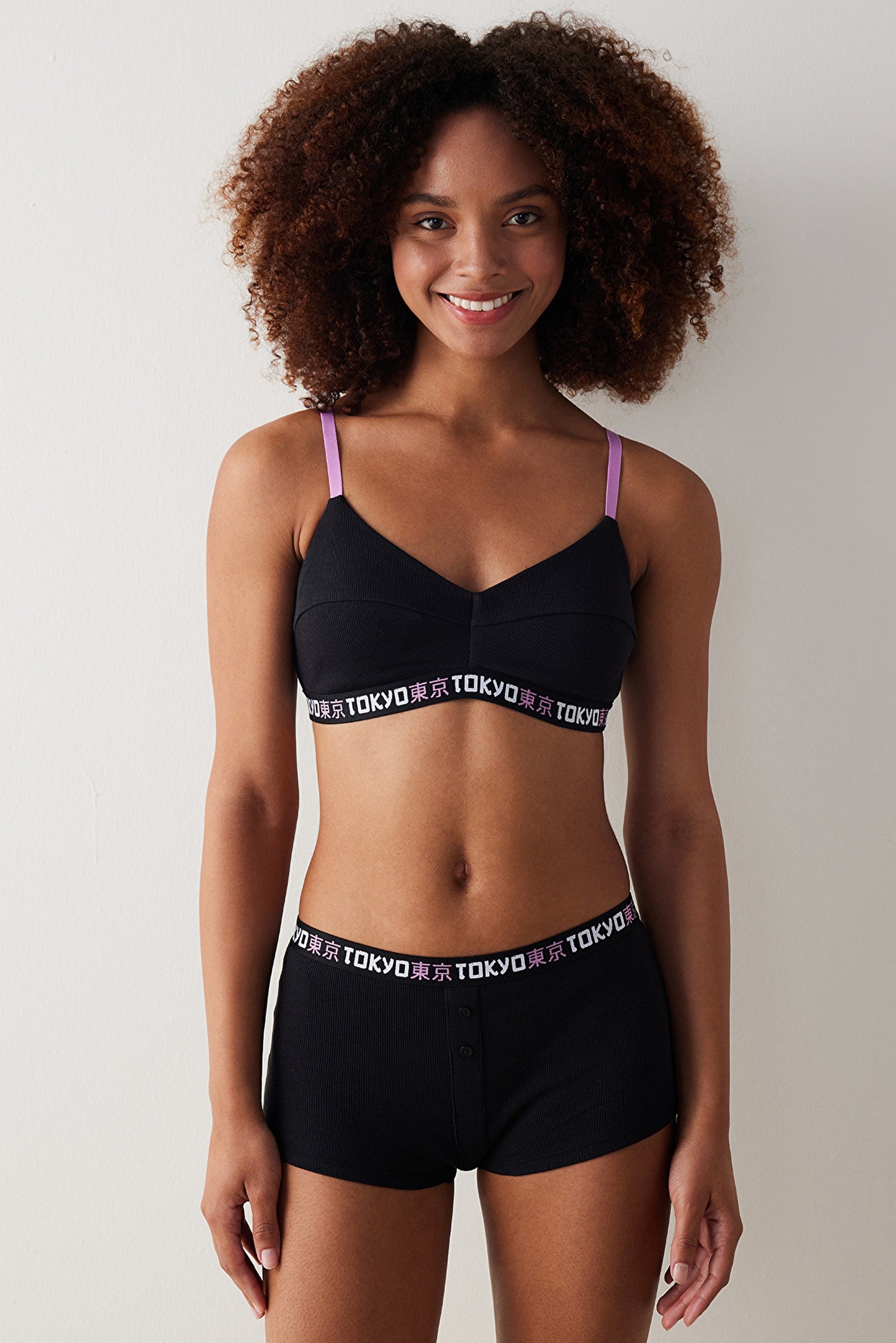 Removable Padded Black Bra