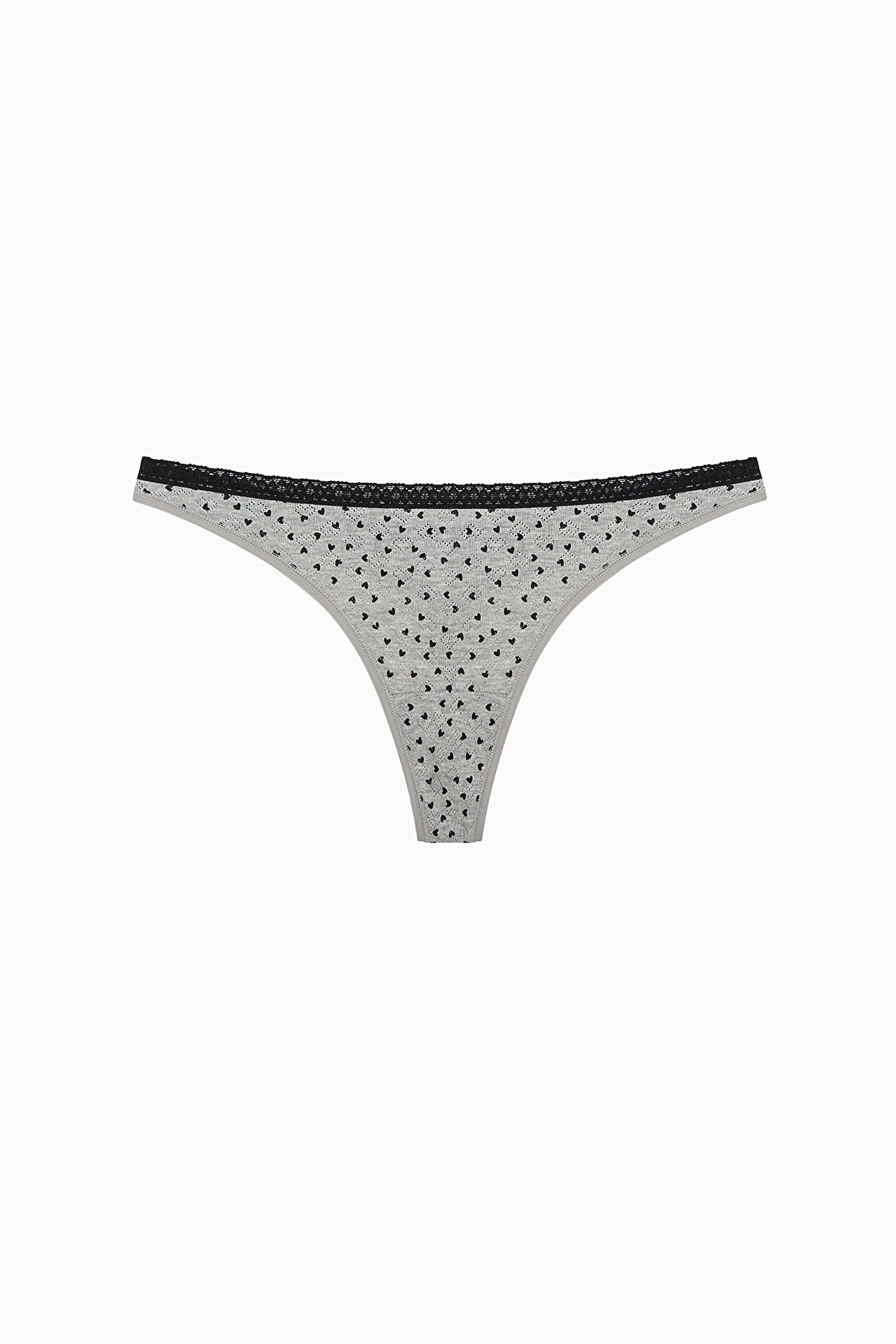 Sweet Heart Cotton 3-Pack Pointel Multicolored Thong Panties