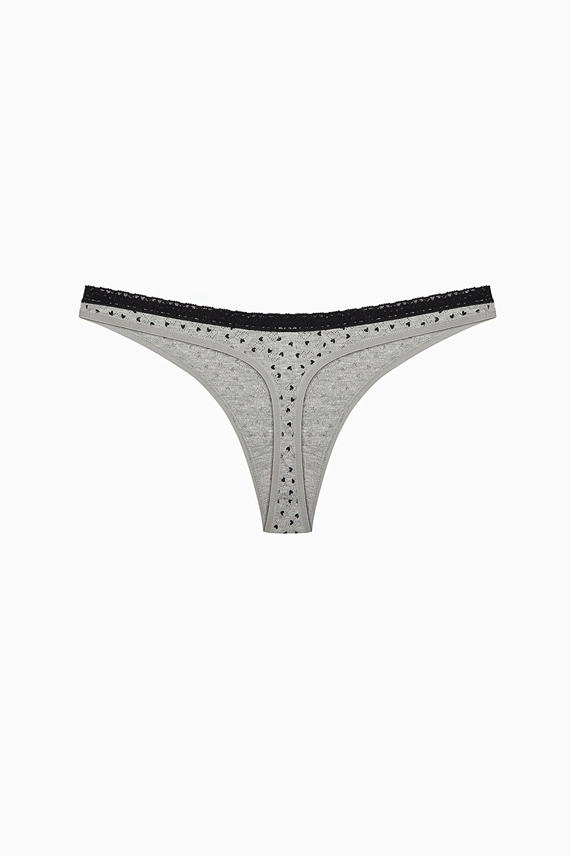 Sweet Heart Cotton 3-Pack Pointel Multicolored Thong Panties