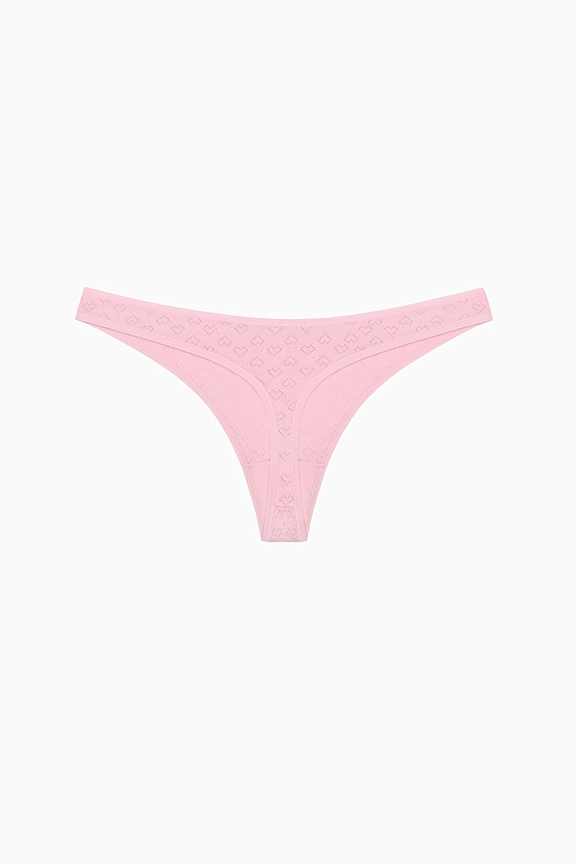 Sweet Heart Cotton 3-Pack Pointel Multicolored Thong Panties