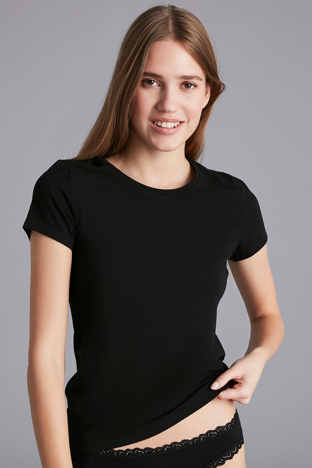 Warm Touch Black Short-Sleeve T-Shirt
