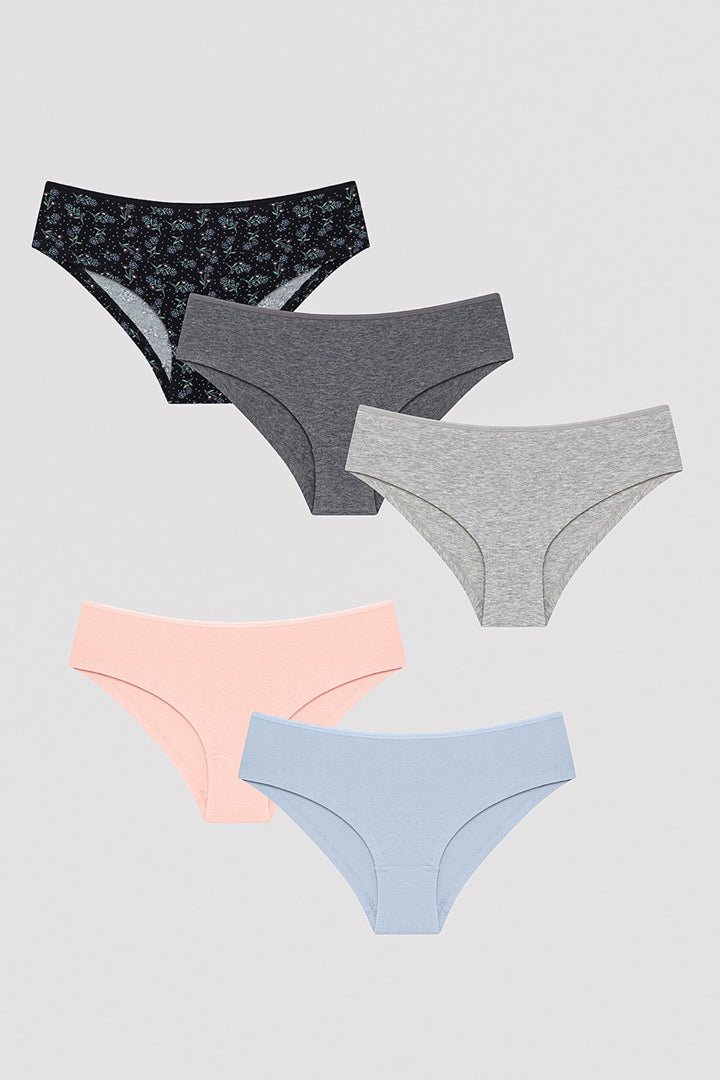 Blue Bloom 5-pack Hipster Panties