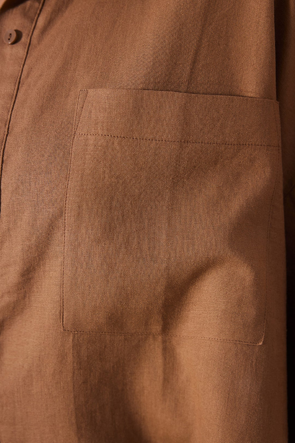 Linen Natural Light Brown Shirt