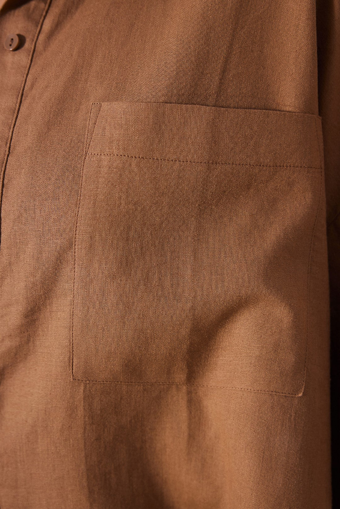 Linen Natural Light Brown Shirt