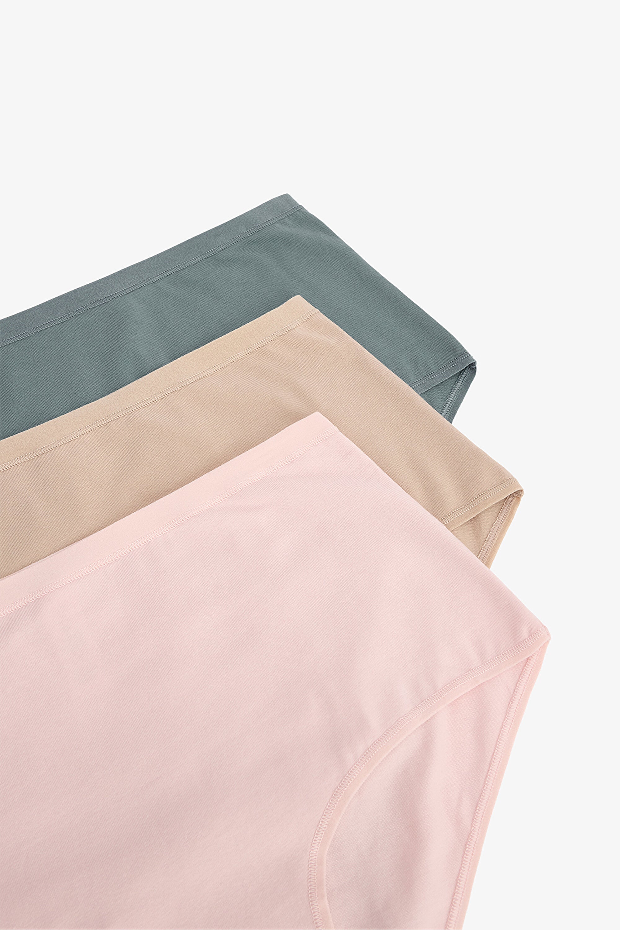 Mixed Color Mellow Spirit High Waist Cotton 3-Pack Briefs