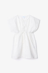 White Girl Butterfly Short Sleeve V-Neck Kaftan