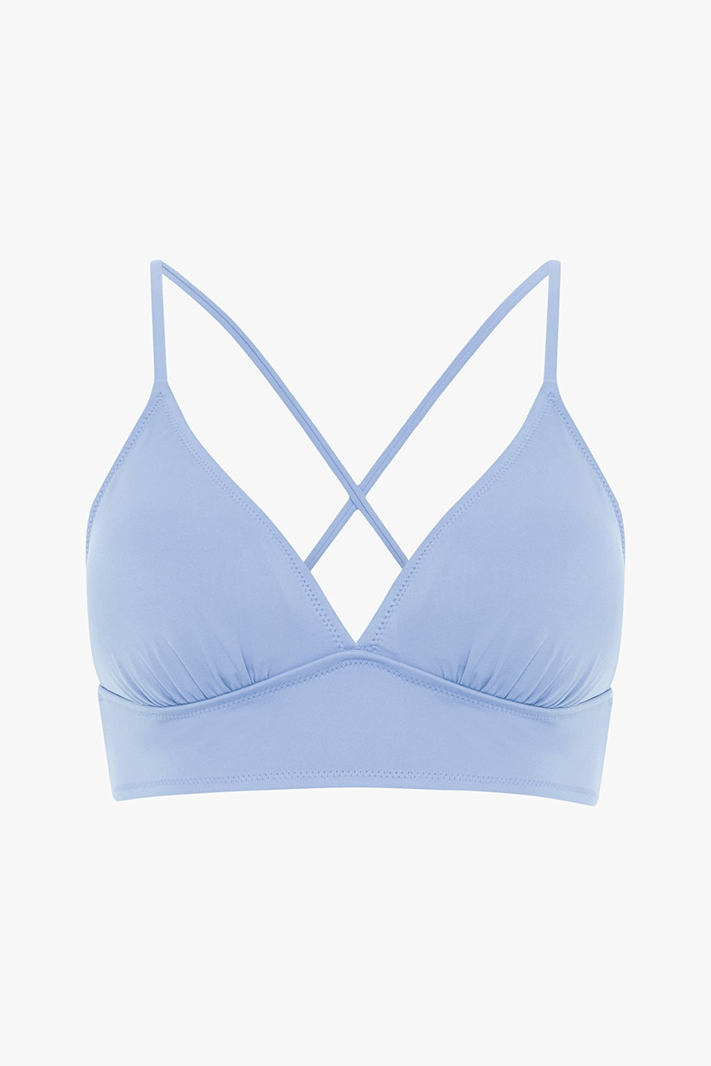 Light Blue Bralette Removable Cup Bikini Top