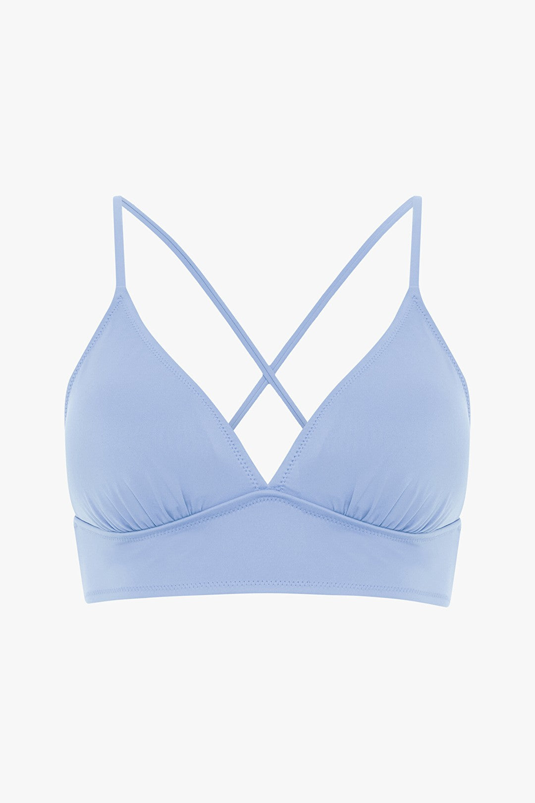 Light Blue Bralette Removable Cup Bikini Top
