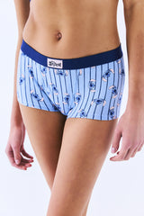Stitch Highwaist Cotton Light Blue Boxer Briefs - Stitch Collection