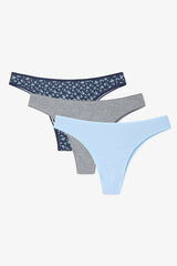 Floral Night Dreams Low Waist 3-Pack Brazilian Panties