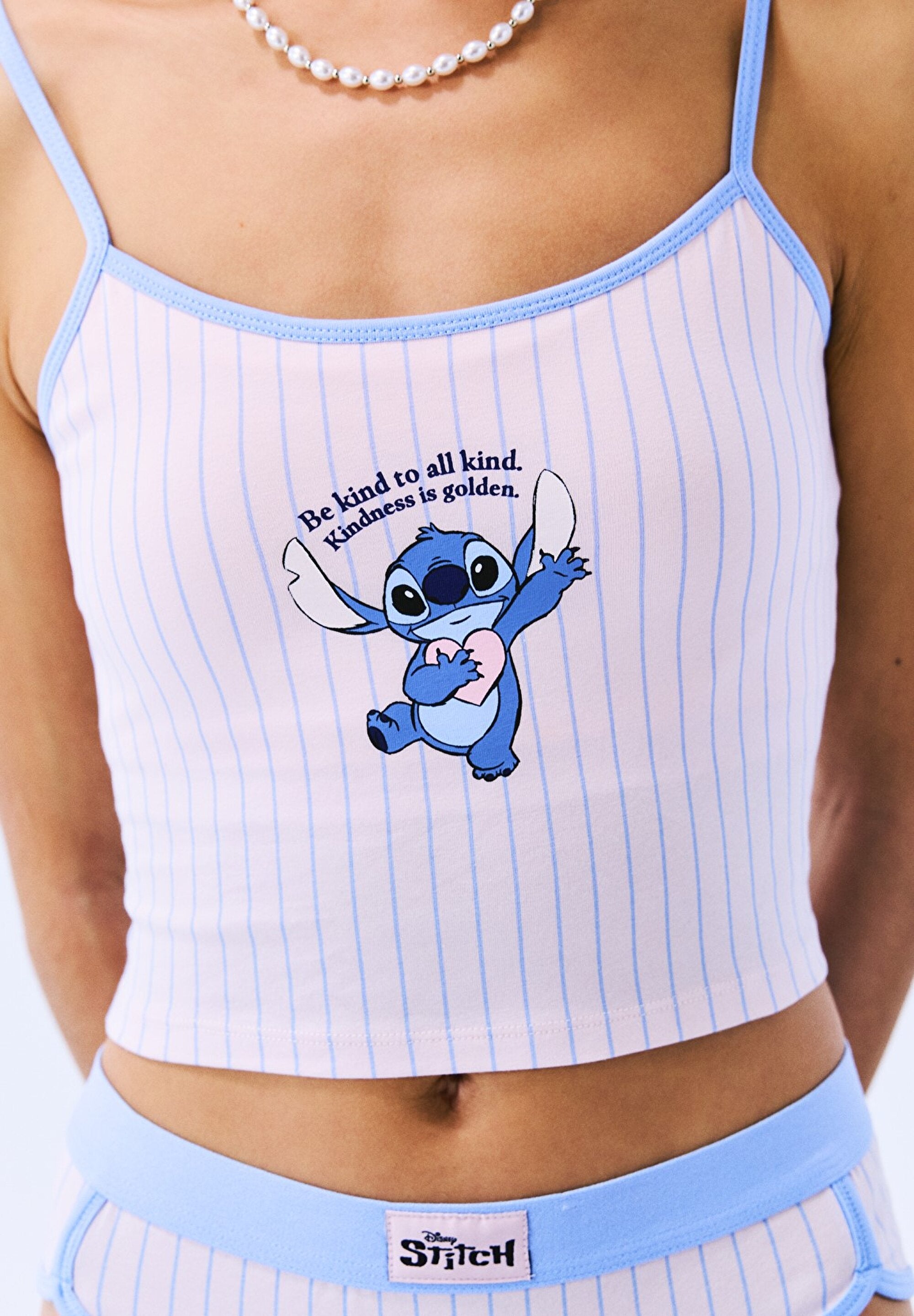 Thin Strap Removable Padded Crop Light Pink Tank - Stitch Collection