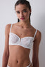 Stone V Wire Off White Bra
