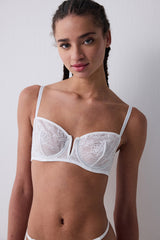 Stone V Wire Off White Bra