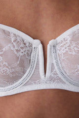 Stone V Wire Off White Bra