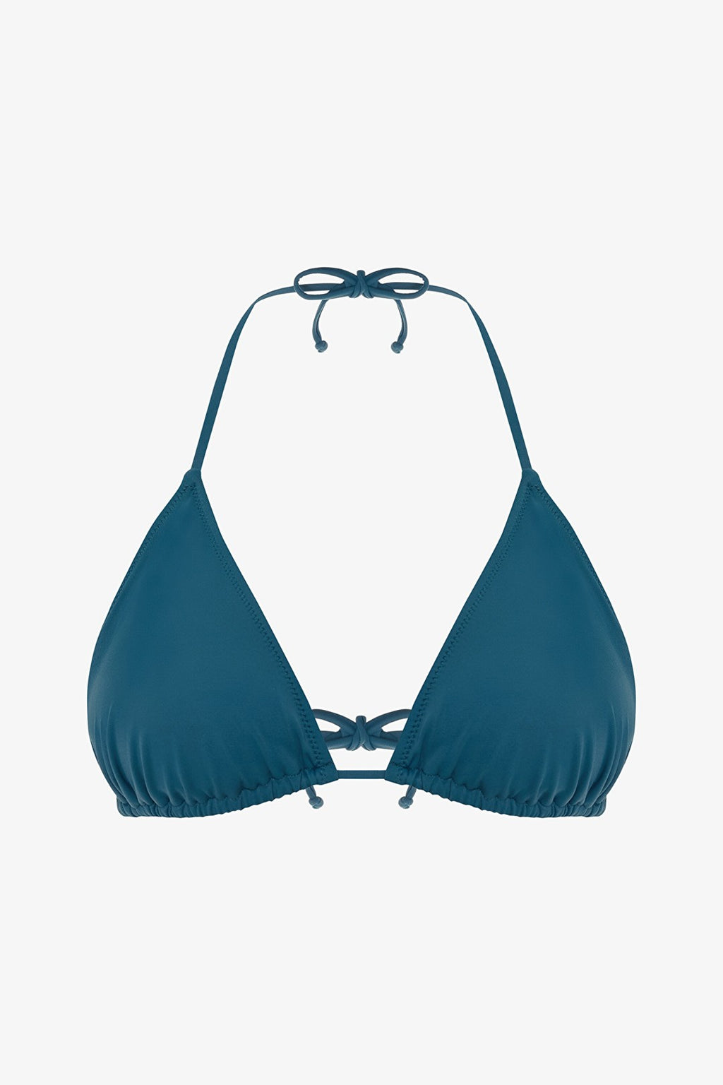 Petrol Color Triangle Bikini Top