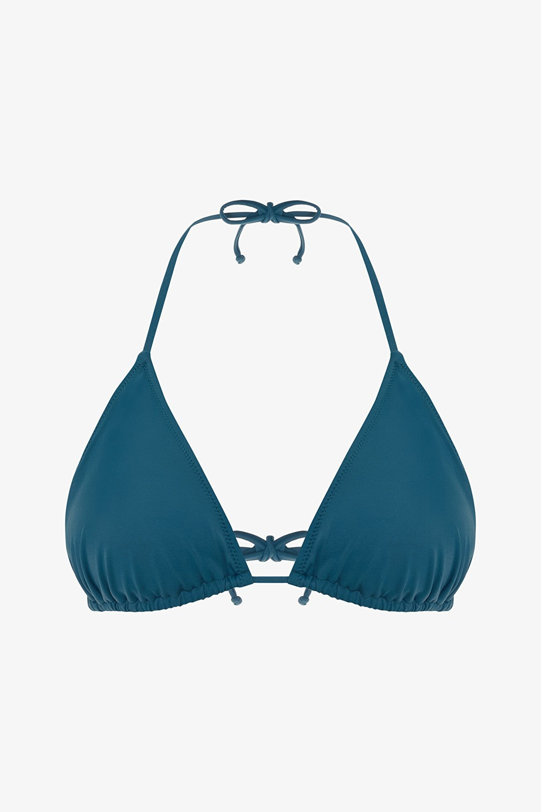 Petrol Color Triangle Bikini Top