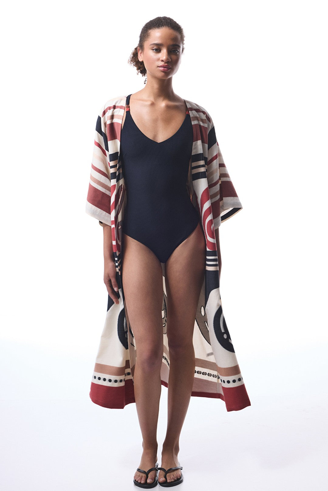 Ethnic Patterned Shay Long Kimono