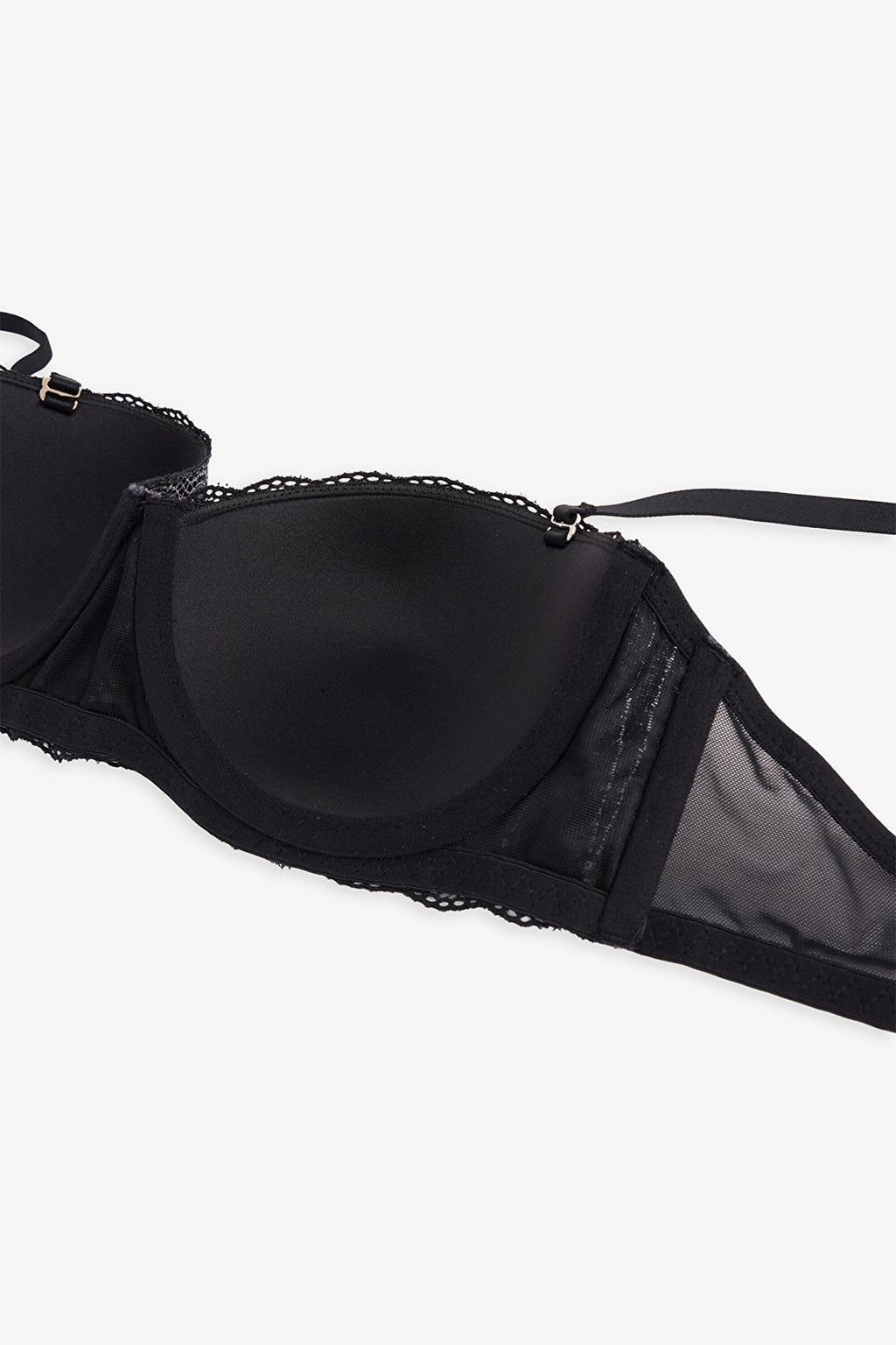 Silver Anthracite Bloom Shinny Bra