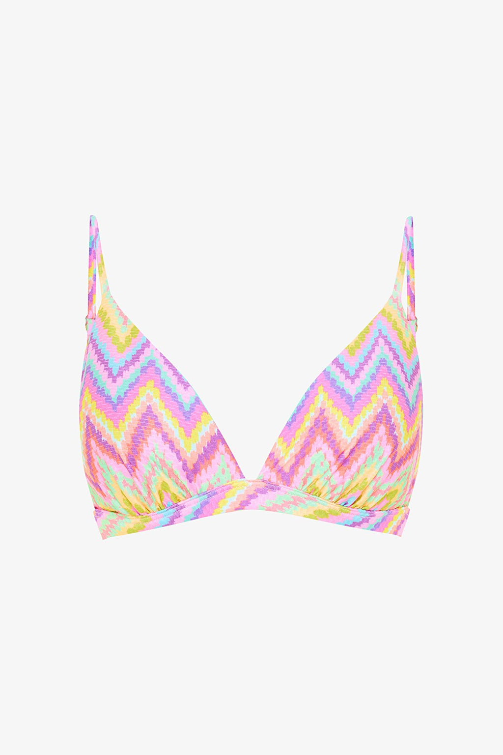Zigzag Patterned Triangle Bikini Top