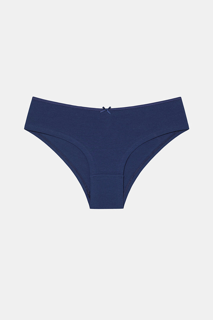 Pretty Flowers Navy Blue Multicolored Hipster Panties