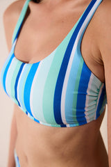 Ocean Bra Textured Striped Bikini Top