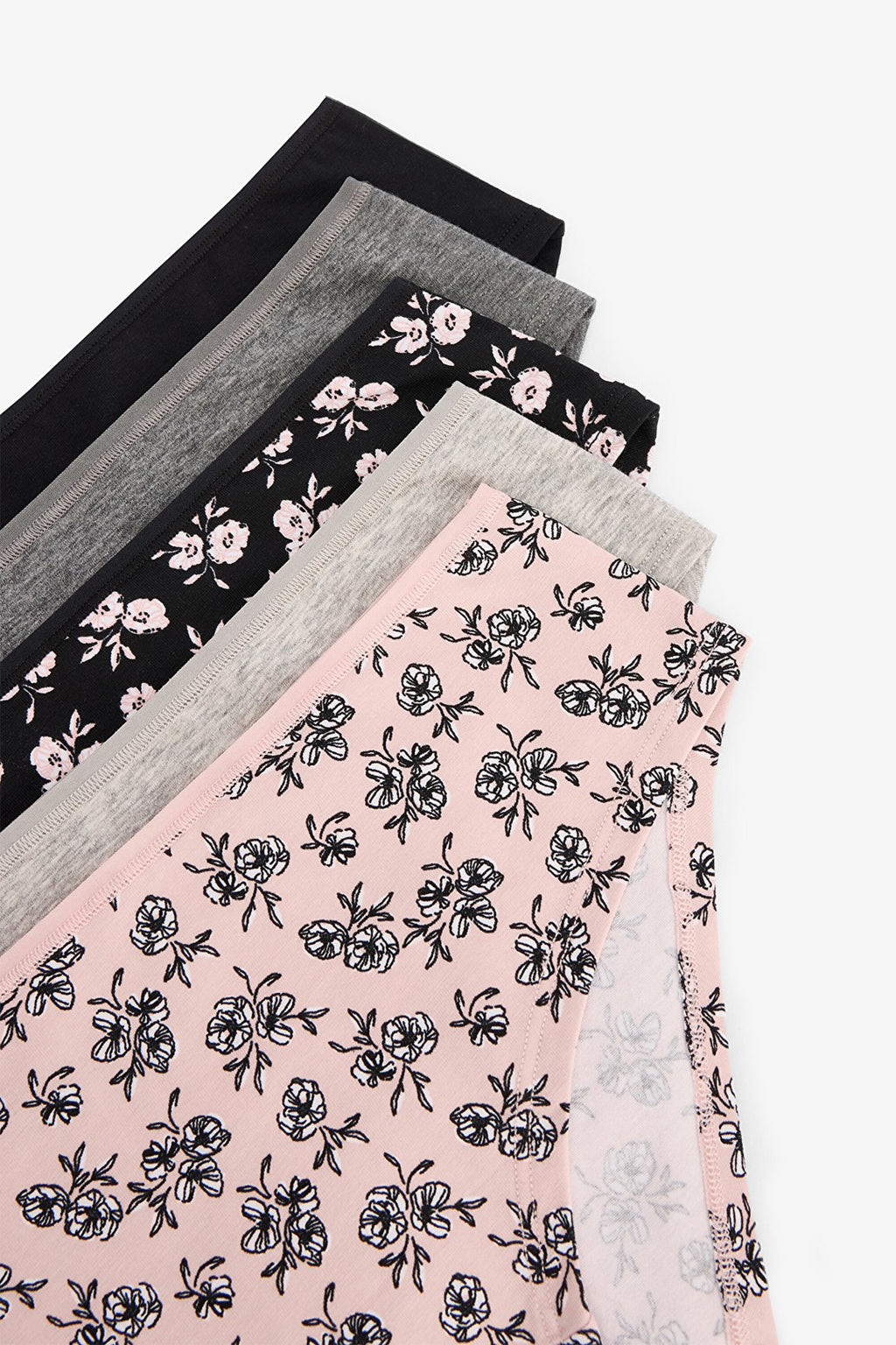 Floral Patterned Normal Waist 5-Pack Hipster Panties