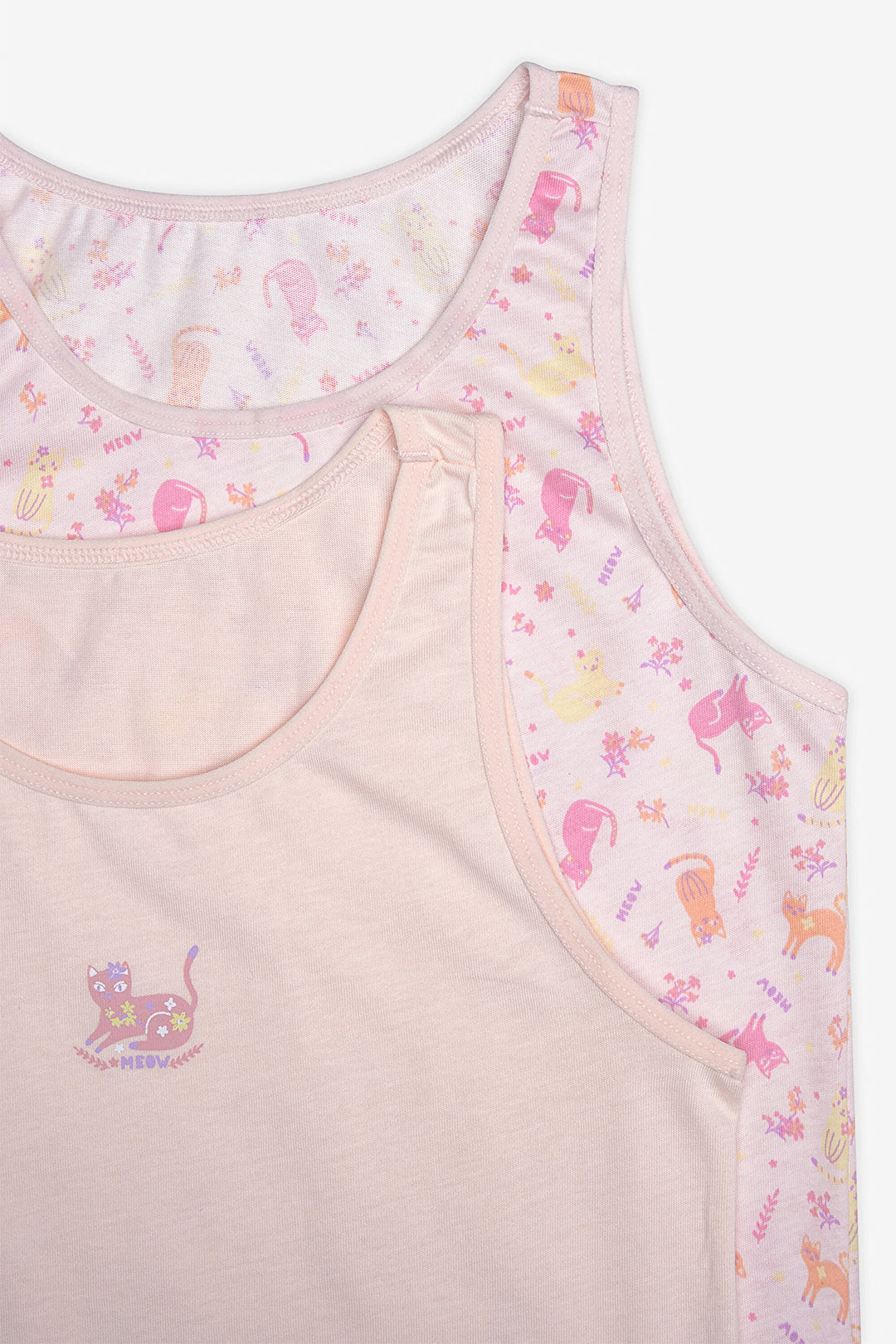 Girl Cute Meow 2-Pack Multicolored Undershirt