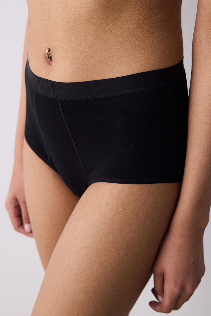 Essentials High Waist Black Slip Panties