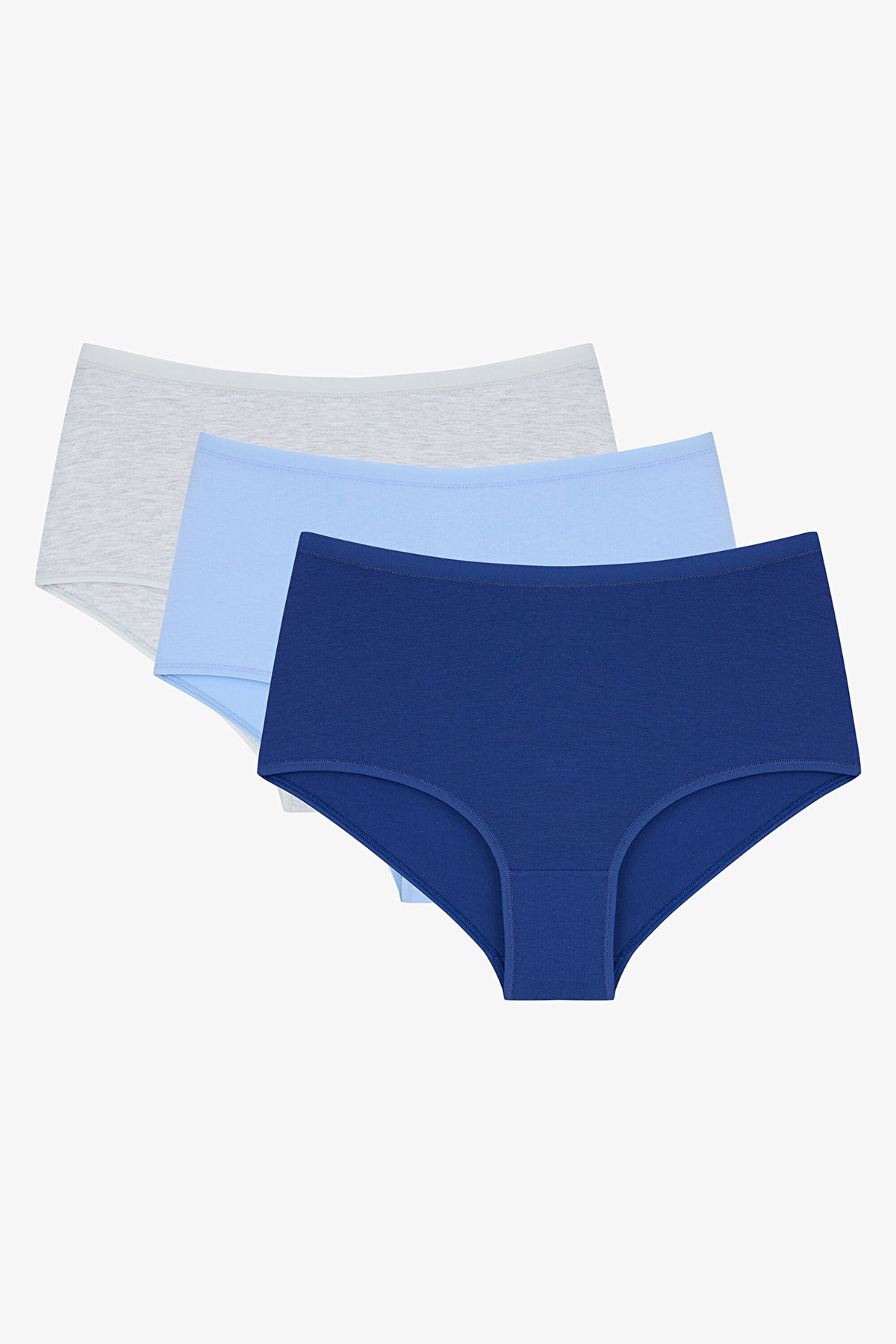 Blue Dream Cotton 3-Pack Highwaist Multicolored Slip Panties