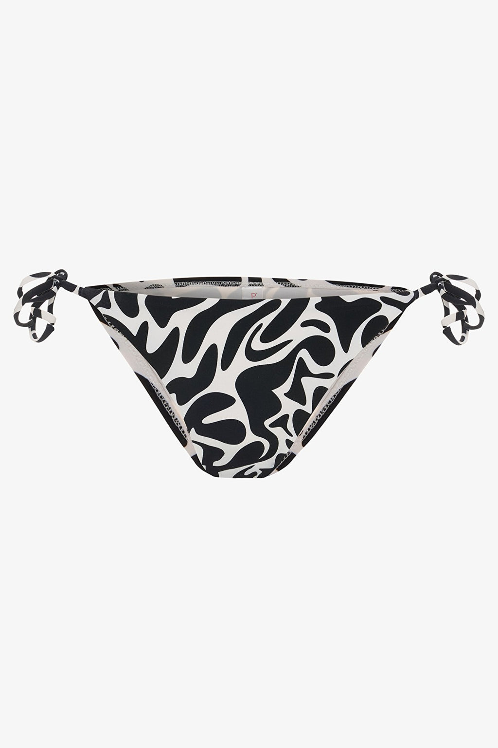 Tint Zebra Patterned Tie Low Waist Bikini Bottom