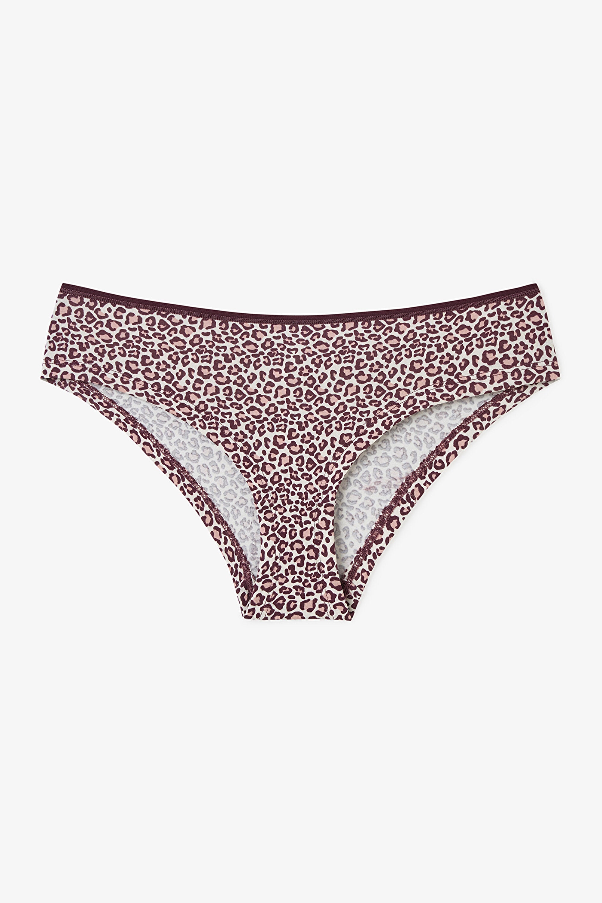 Leopard and Floral Print Low Waist 5-Pack Hipster Panties