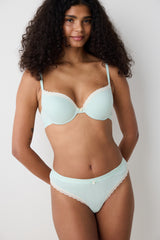 Viva Push Up Cotton Mint Green Cotton Bra