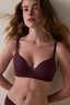 Burgundy Eliza Wire-Free Push-Up Bra