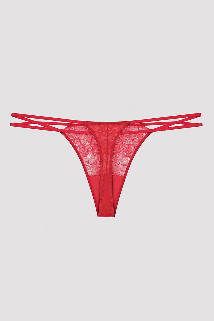 Treso Red Thong Panties