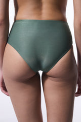 Green Beaded High Waist Bikini Bottom