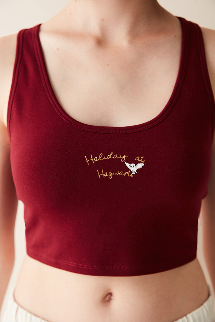 Removable Padded Racer Back Crop Athlete - Harry Potter Collection