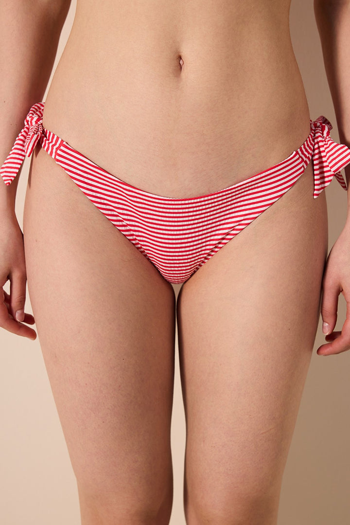 Patmos Brazilian Textured Striped Bikini Bottom