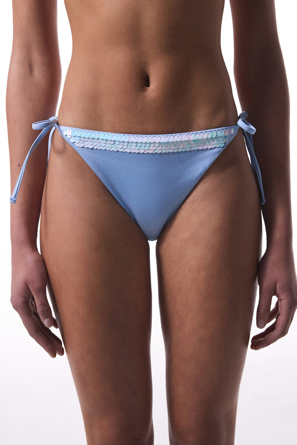 Sequin, Sequined Blue Bikini Bottom - Gamze Erçel Collection