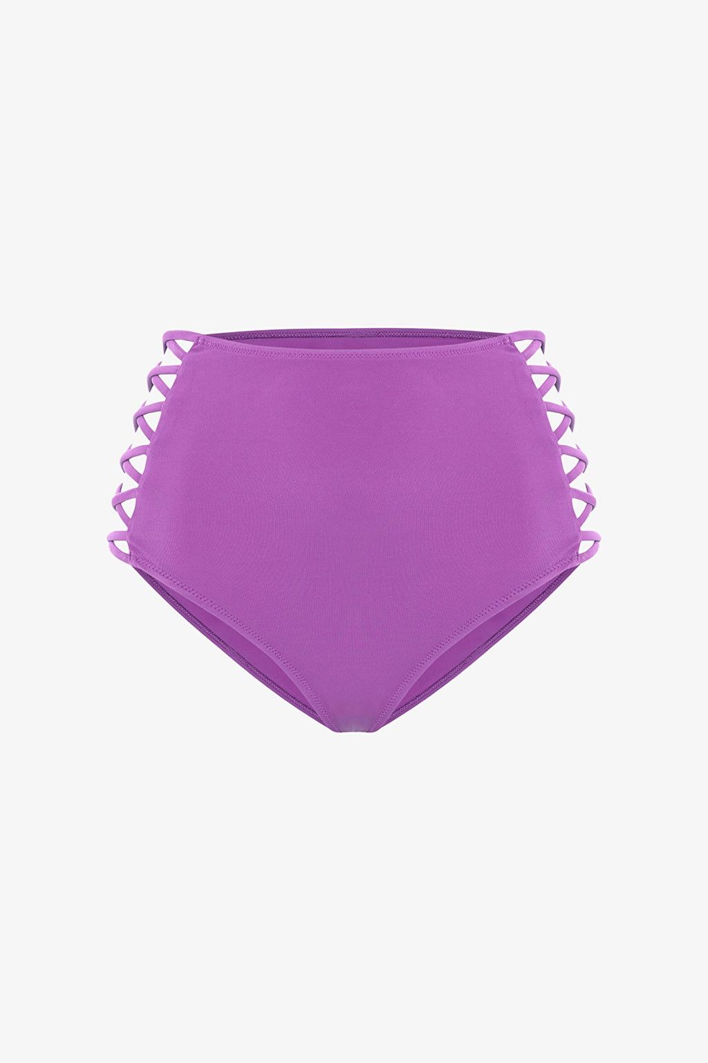 Purple High Waist Bikini Bottom