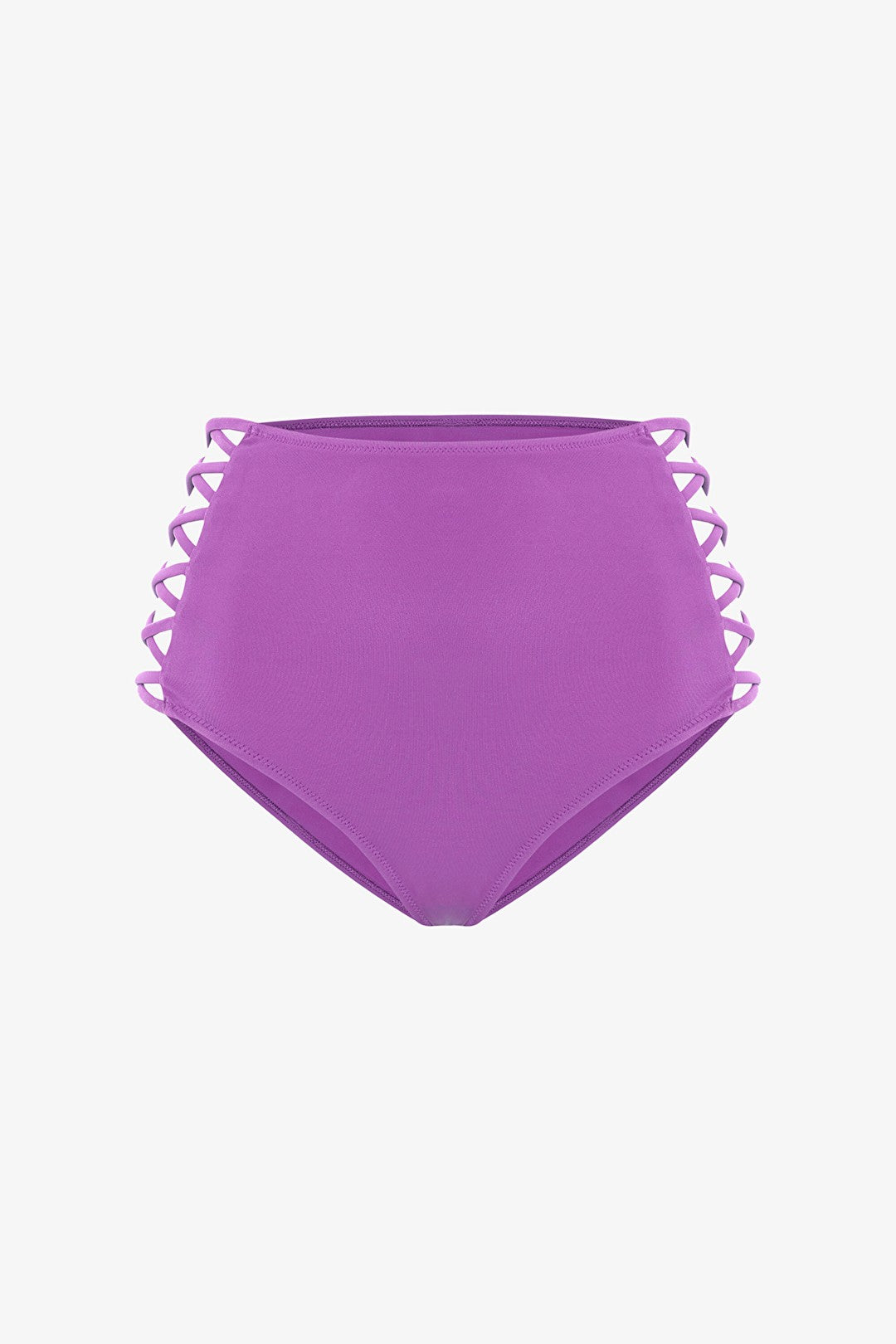 Purple High Waist Bikini Bottom