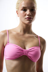 Light Pink Bia Strapless Knot Bikini Top